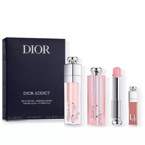 Zoe Dior Addict Natural Glow Lip Essentials Set (Pink Lip Glow, Maximizer & Mi - Picture 6 of 15